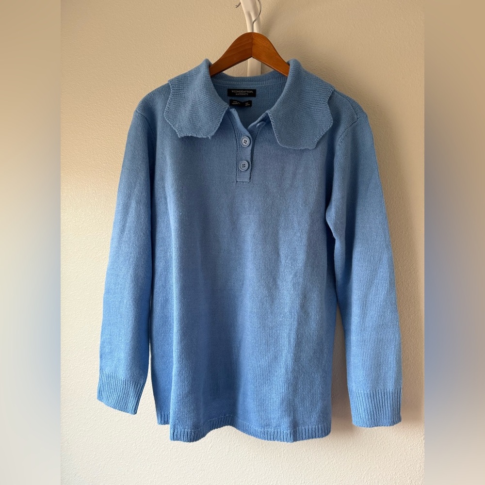 Maternity collared sweater wednesdays girl